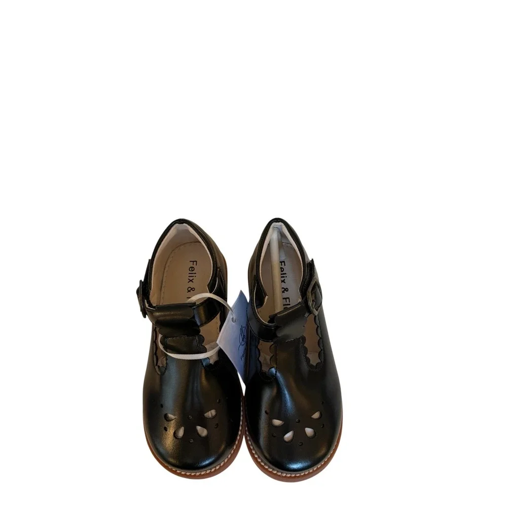 Felix and Flora Black Mary Jane NWT Girls Size 8